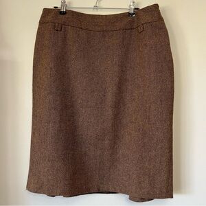 Zara Basic Twill Pencil Skirt Wool Blend Size 10 Preppy Office Timeless Academia